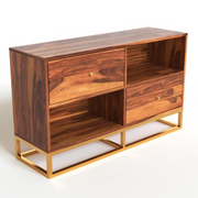 Sythorin Sheesham Wood Cabinet and Sideboard (Honey Finish)