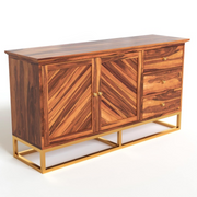 Raltharin Sheesham Wood Cabinet and Sideboard (Honey Finish)