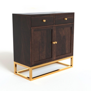 Thorlentis Sheesham Wood Cabinet and Sideboard (Walnut Finish)