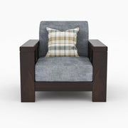Outer 5 Seater Solid Wood Sofa (Walnut Finish)