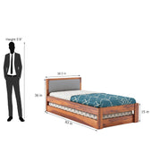 Wyndor Sheesham Wood Trundle Bed (Honey Finish)