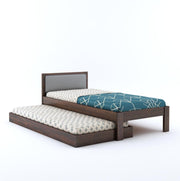 Wyndor Sheesham Wood Trundle Bed (Walnut Finish)