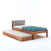 Wyndor Sheesham Wood Trundle Bed (Honey Finish)