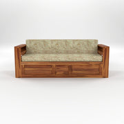 Devyash Sheesham Wood 3 Seater Sofa Bed With Storage (Teak Finish)