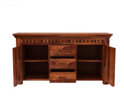 Joventhis Sheesham Wood Cabinet and Sideboard (Honey Finish)