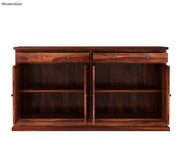 Norvithis Sheesham Wood Cabinet and Sideboard (Honey Finish)