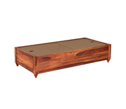 Velthanis Sheesham Wood Storage Divan with Mattress (Honey Finish)