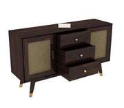 Wynthralis Sheesham Wood Cabinet and Sideboard (Walnut Finish)