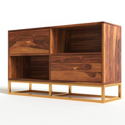 Sythorin Sheesham Wood Cabinet and Sideboard (Honey Finish)