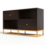 Sythorin Sheesham Wood Cabinet and Sideboard (Walnut Finish)