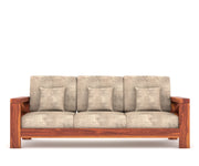 X-Sofa 6 Seater Solid Wood Sofa (Honey Finish)