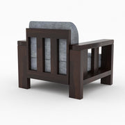 Outer 5 Seater Solid Wood Sofa (Walnut Finish)