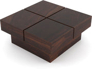 Korvethan Sheesham Wood Center Table (Walnut Finish)