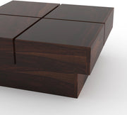 Korvethan Sheesham Wood Center Table (Walnut Finish)