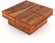 Korvethan Sheesham Wood Center Table (Honey Finish)