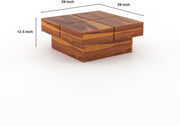 Korvethan Sheesham Wood Center Table (Honey Finish)