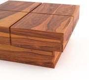 Korvethan Sheesham Wood Center Table (Honey Finish)