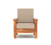 Fenwick 6 Seater Solid Wood Sofa (Honey Finish)