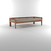 Novren Sheesham Wood Divan with Mattress (Honey Finish)