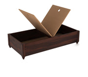 Velthanis Sheesham Wood Storage Divan with Mattress (Walnut Finish)
