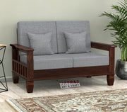 Fenwick 2 Seater Solid Wood Sofa (Walnut Finish)