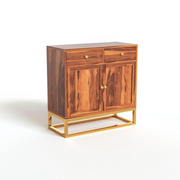 Thorlentis Sheesham Wood Cabinet and Sideboard (Honey Finish)