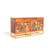 Penthris Sheesham Wood Cabinet and Sideboard (Honey Finish)