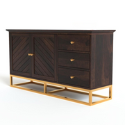 Raltharin Sheesham Wood Cabinet and Sideboard (Walnut Finish)