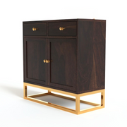 Thorlentis Sheesham Wood Cabinet and Sideboard (Walnut Finish)