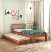 Wyndor Sheesham Wood Trundle Bed (Honey Finish)