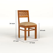Selvian Sheesham Wood Dining Set 2 Seater (Honey Finish)