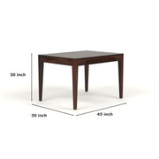 Selvian Sheesham Wood Dining Set 2 Seater (Walnut Finish)