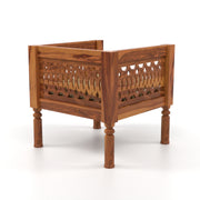 Yokriayn 5 Seater Solid Wood Sofa (Honey Finish)