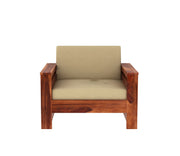 Jenthoris 5 Seater Solid Wood Sofa (Honey Finish)