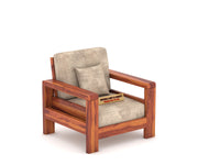 New Outer 6 Seater Solid Wood Sofa (Honey Finish)