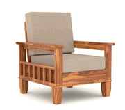 Fenwick 5 Seater Solid Wood Sofa (Honey Finish)