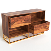 Sythorin Sheesham Wood Cabinet and Sideboard (Honey Finish)