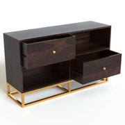 Sythorin Sheesham Wood Cabinet and Sideboard (Walnut Finish)