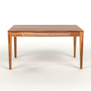 Selvian Sheesham Wood Dining Set 6 Seater (Honey Finish)