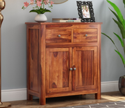 Ivendral Sheesham Wood Cabinet and Sideboard (Honey Finish)