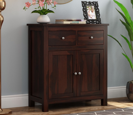 Ivendral Sheesham Wood Cabinet and Sideboard (Walnut Finish)