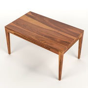 Selvian Sheesham Wood Dining Set 6 Seater (Honey Finish)