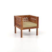 Yokriayn 6 Seater Solid Wood Sofa (Honey Finish)