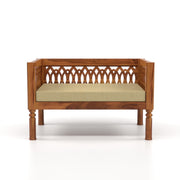 Yokriayn 2 Seater Solid Wood Sofa (Honey Finish)