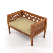 Yokriayn 7 Seater Solid Wood Sofa (Honey Finish)