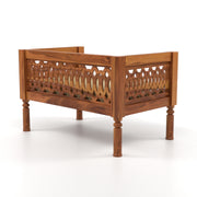 Yokriayn 6 Seater Solid Wood Sofa (Honey Finish)