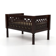 Yokriayn 2 Seater Solid Wood Sofa (Walnut Finish)