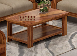 Ilventhor Sheesham Wood Center Table (Honey Finish)