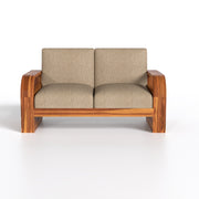 Curve 7 Seater Solid Wood Sofa (Honey Finish)