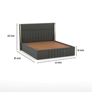NATRAJ ART & CRAFT Solid Wood Queen Size Upholstered Bed with Box Storage | Luxury Double Bed Cot with Premium Cushioned High Headboard & Diamond Quilted Footboard | Modern Bedroom Furniture